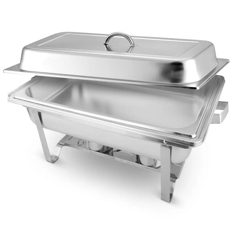 9" Silver Stainless Steel Chafing Dish With Stand Homeroots Kitchen & Dining
