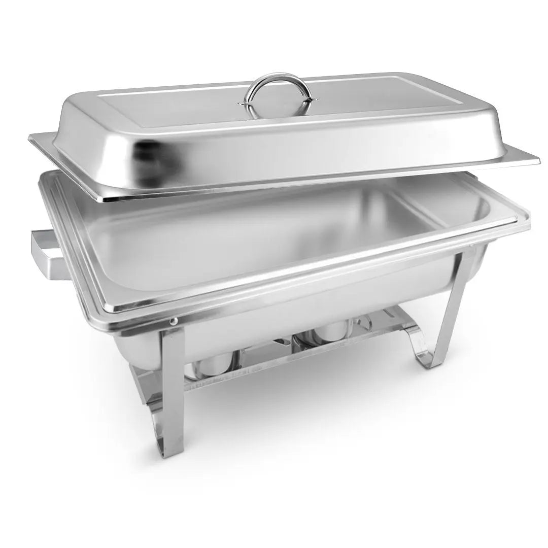 9" Silver Stainless Steel Chafing Dish With Stand Homeroots Kitchen & Dining