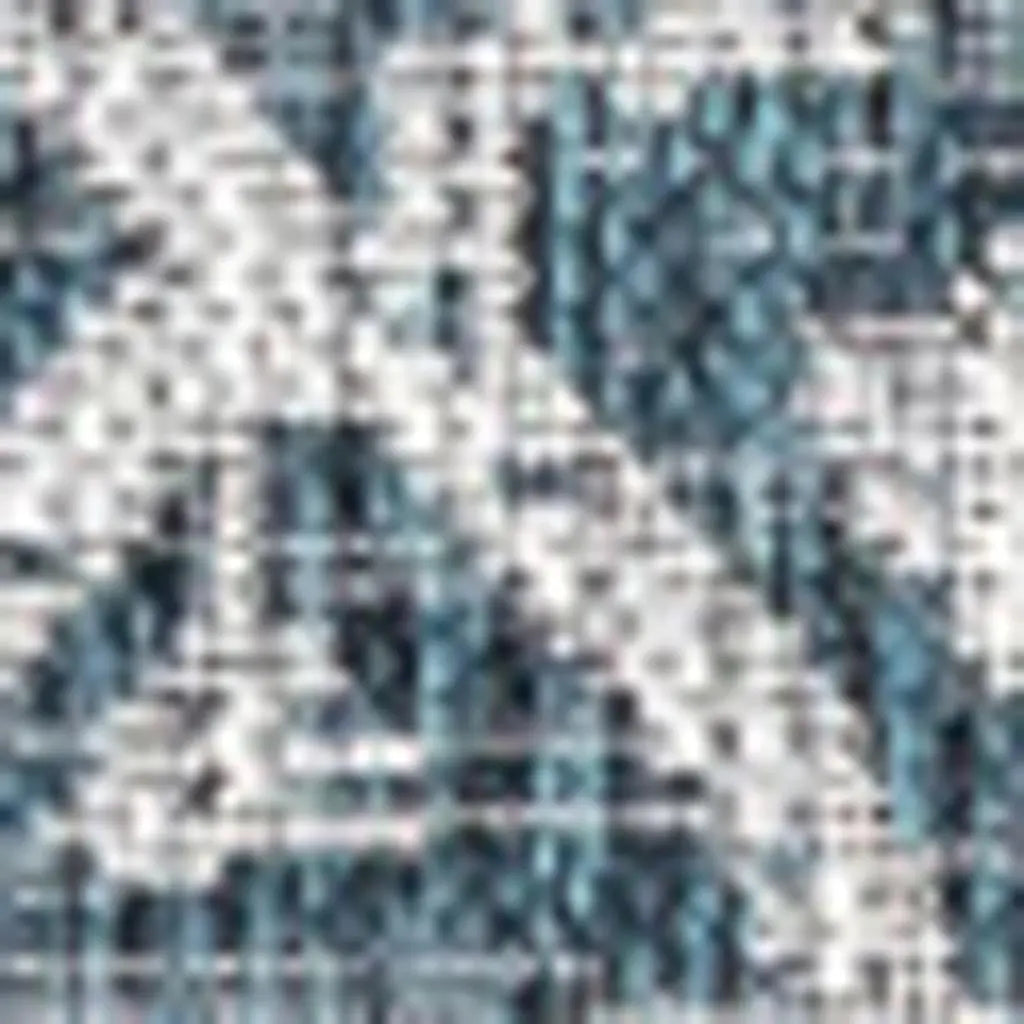 9' Teal Blue And Gray Square Medallion Indoor Outdoor Area Rug Homeroots Outdoor