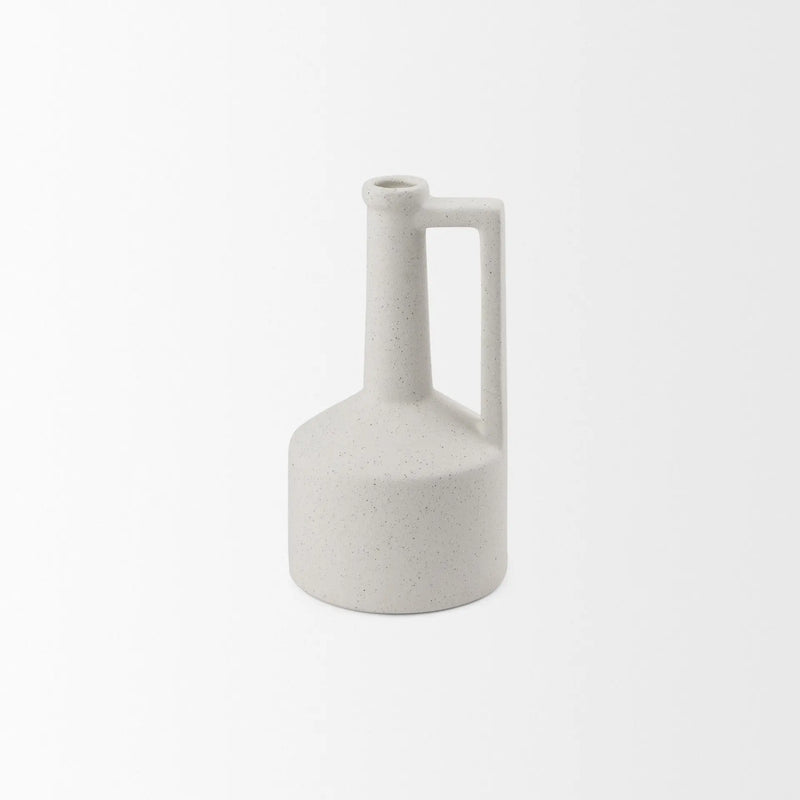 9" White Ceramic Table Vase Homeroots Home Decor