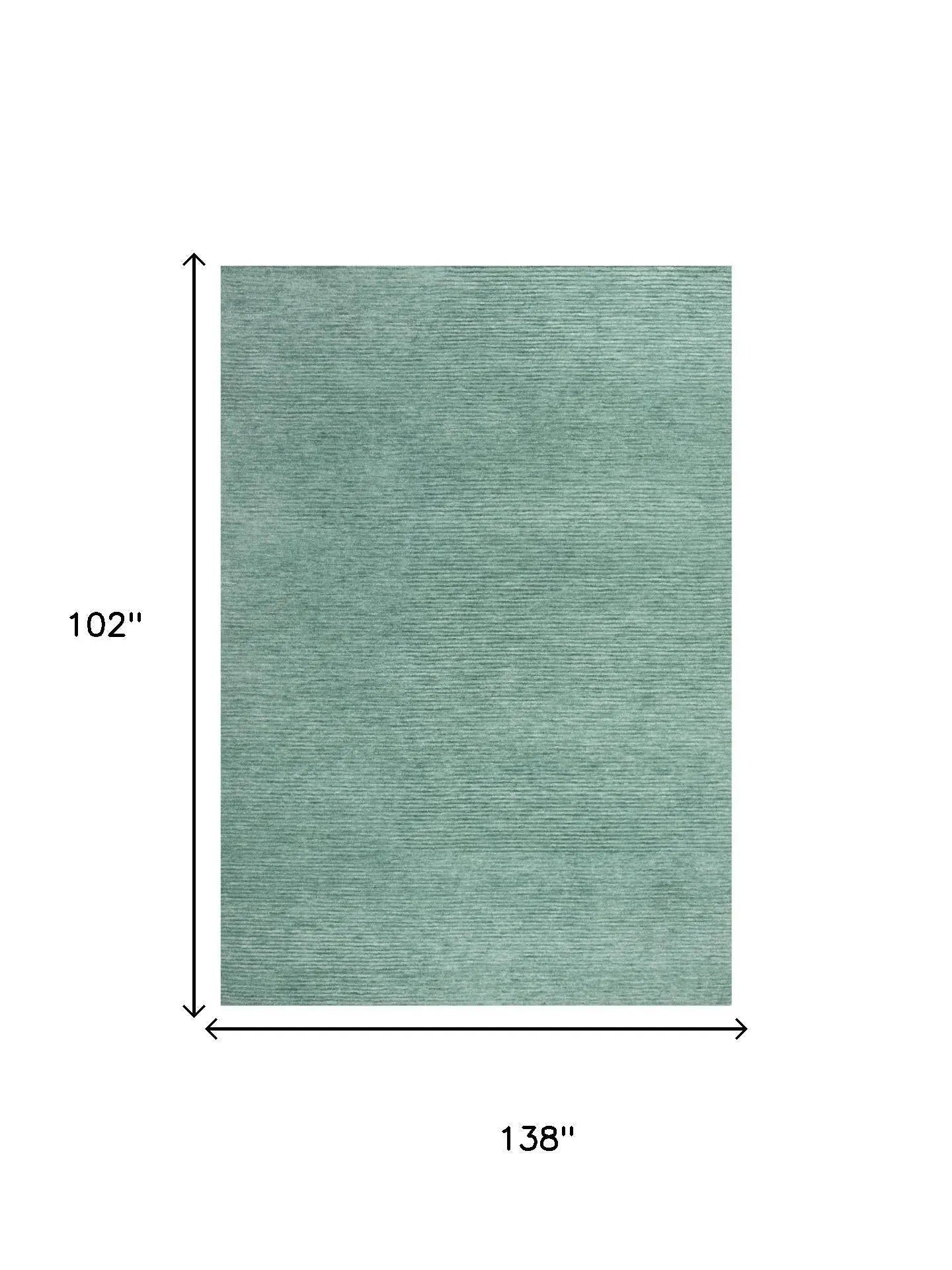 9' X 12' Aqua And Blue Hand Tufted Area Rug With UV Protection Homeroots Home Decor