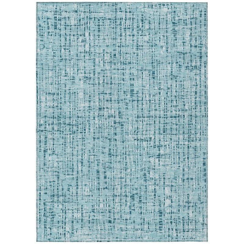 9' X 12' Aqua And Teal Blue Abstract Washable Indoor Outdoor Area Rug Homeroots Outdoor