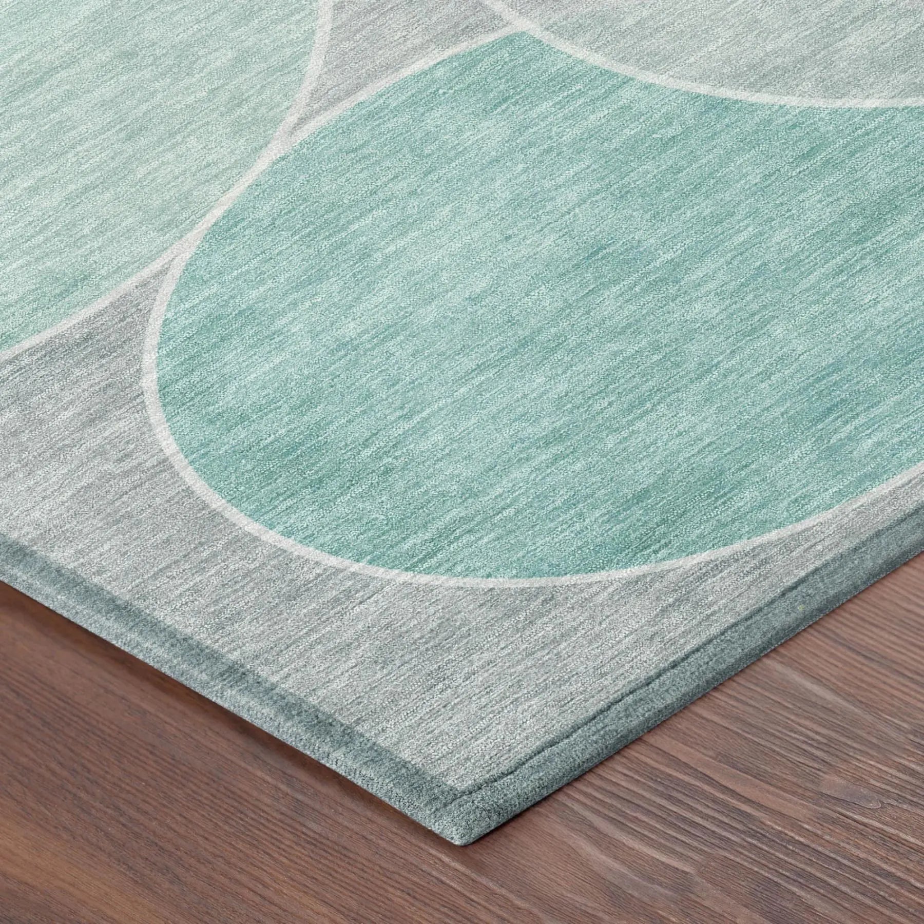 9' X 12' Aqua And Teal Blue Geometric Washable Indoor Outdoor Area Rug Homeroots Outdoor