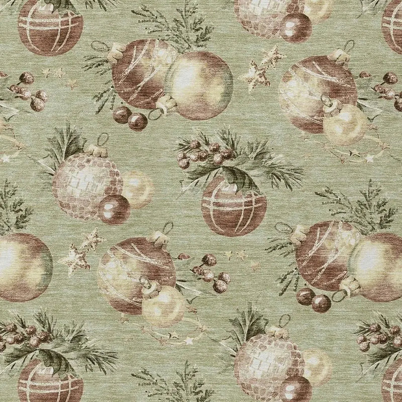 9' X 12' Artichoke Green Brown And Beige Stars Washable Indoor Outdoor Area Rug Homeroots Outdoor