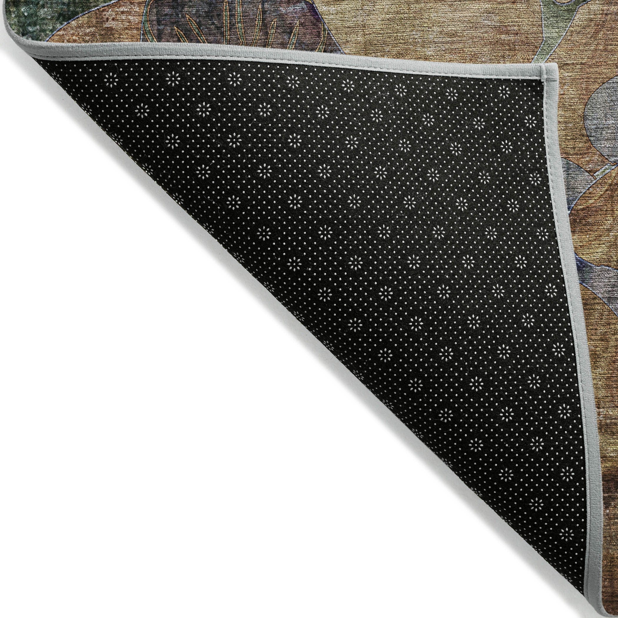 9' X 12' Beige And Blue Abstract Washable Indoor Outdoor Area Rug - GreatEagleInc
