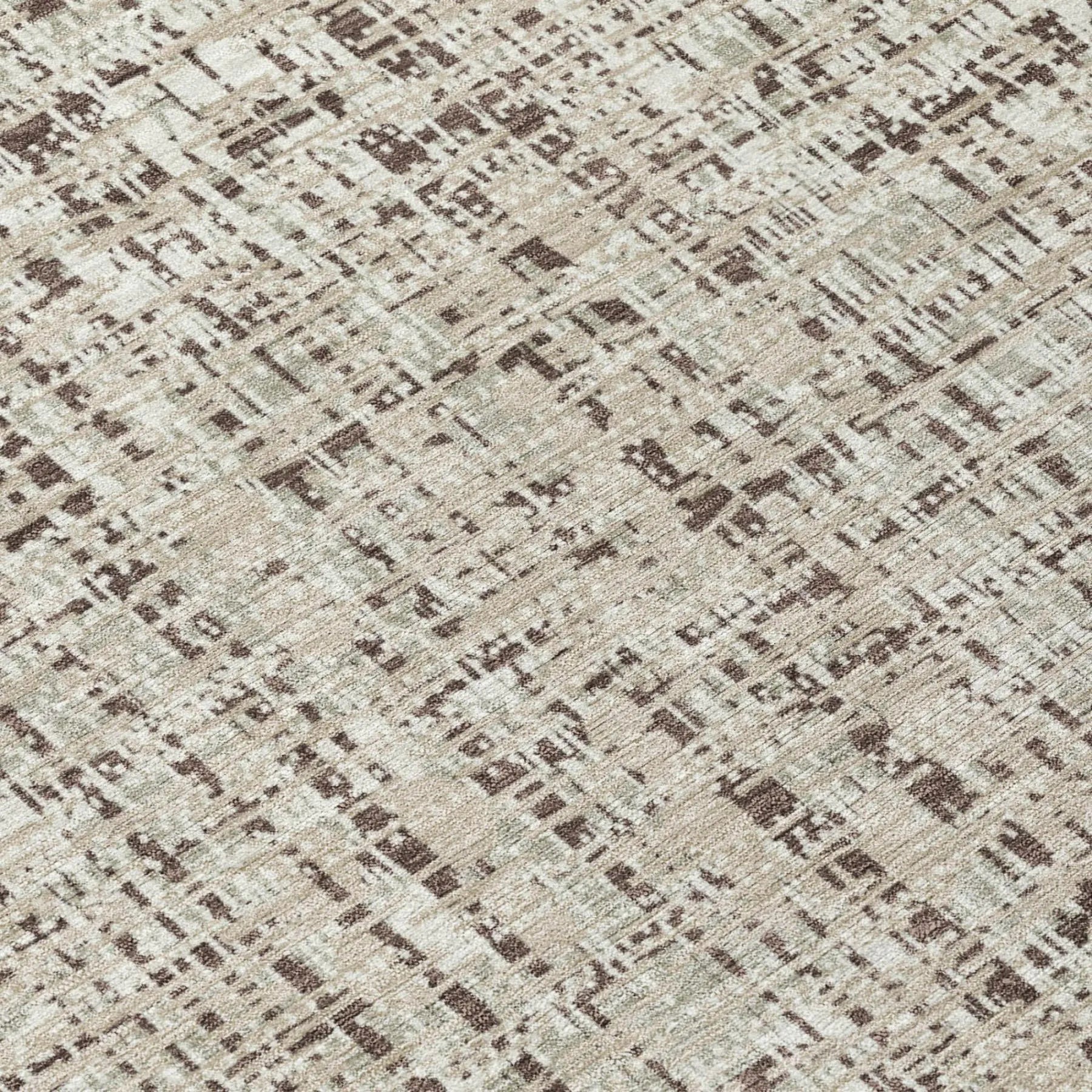9' X 12' Beige And Brown Abstract Washable Indoor Outdoor Area Rug Homeroots Outdoor