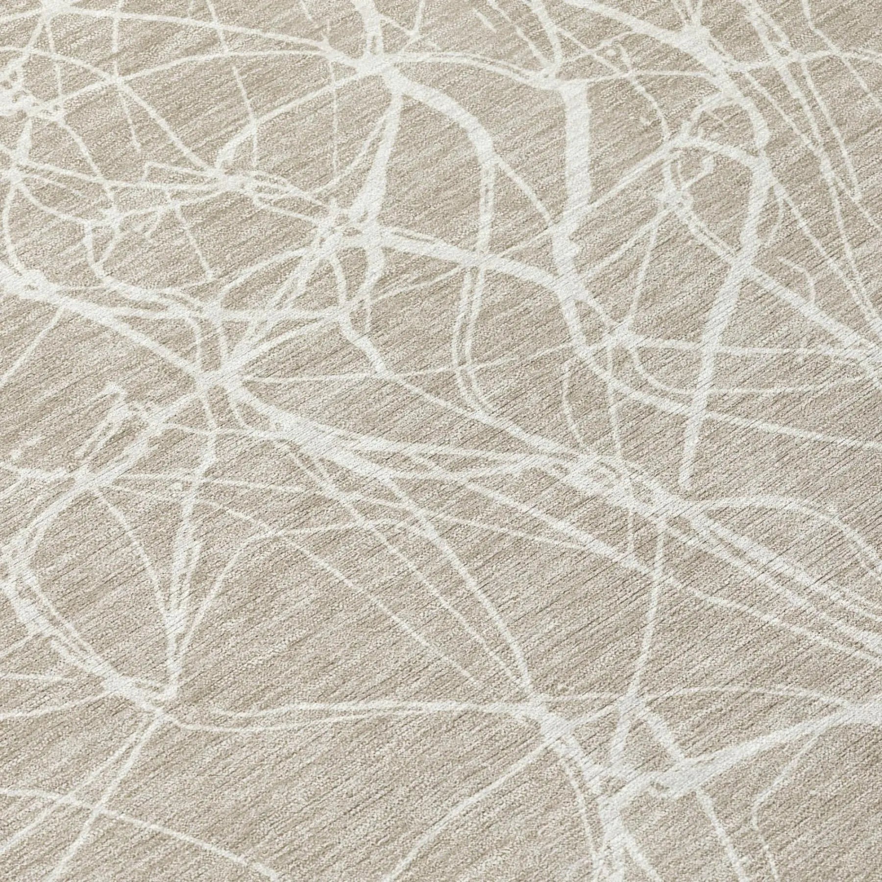 9' X 12' Beige And Brown Abstract Washable Indoor Outdoor Area Rug Homeroots Outdoor