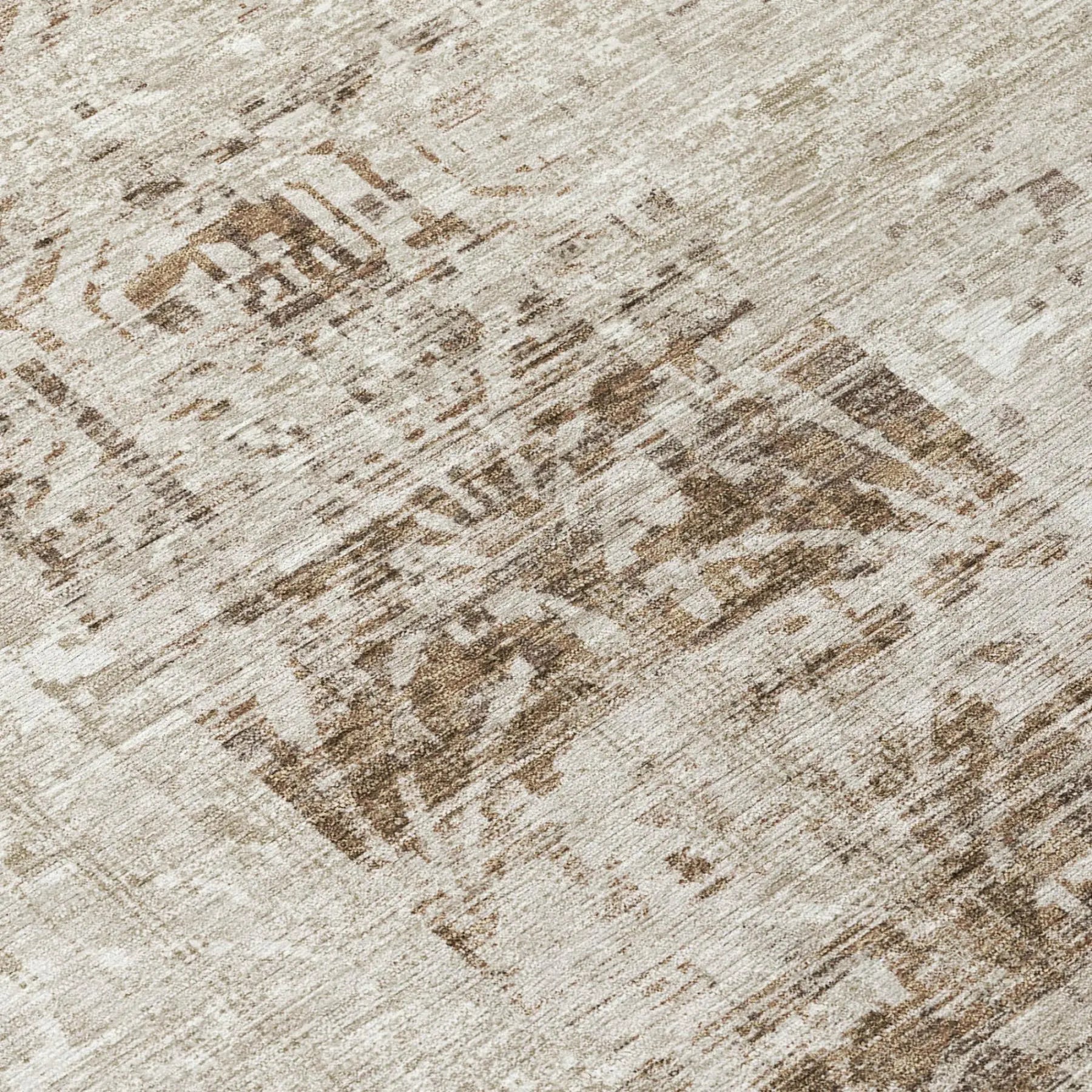 9' X 12' Beige And Brown Abstract Washable Indoor Outdoor Area Rug Homeroots Outdoor
