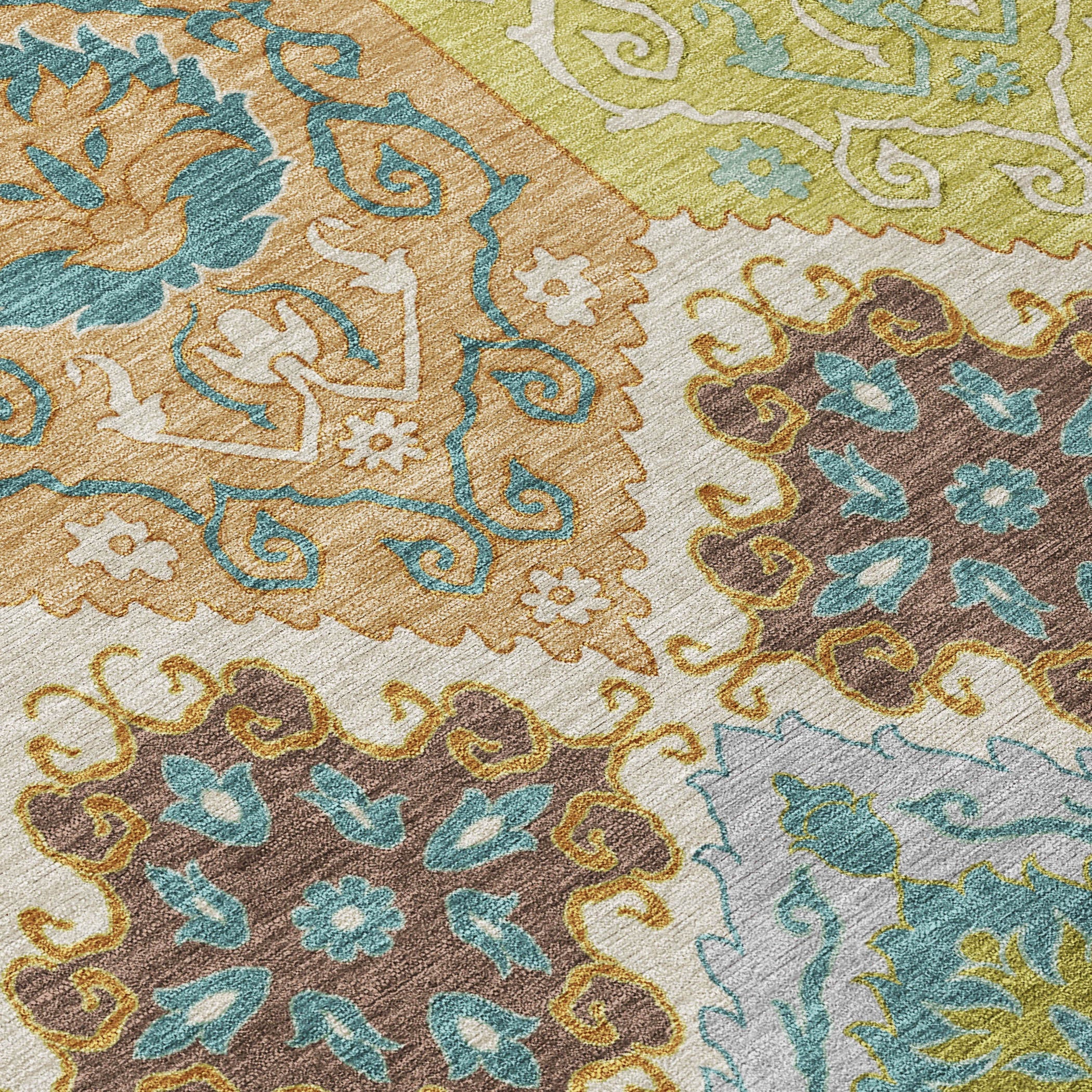 9' X 12' Beige And Brown Geometric Washable Indoor Outdoor Area Rug Homeroots Outdoor