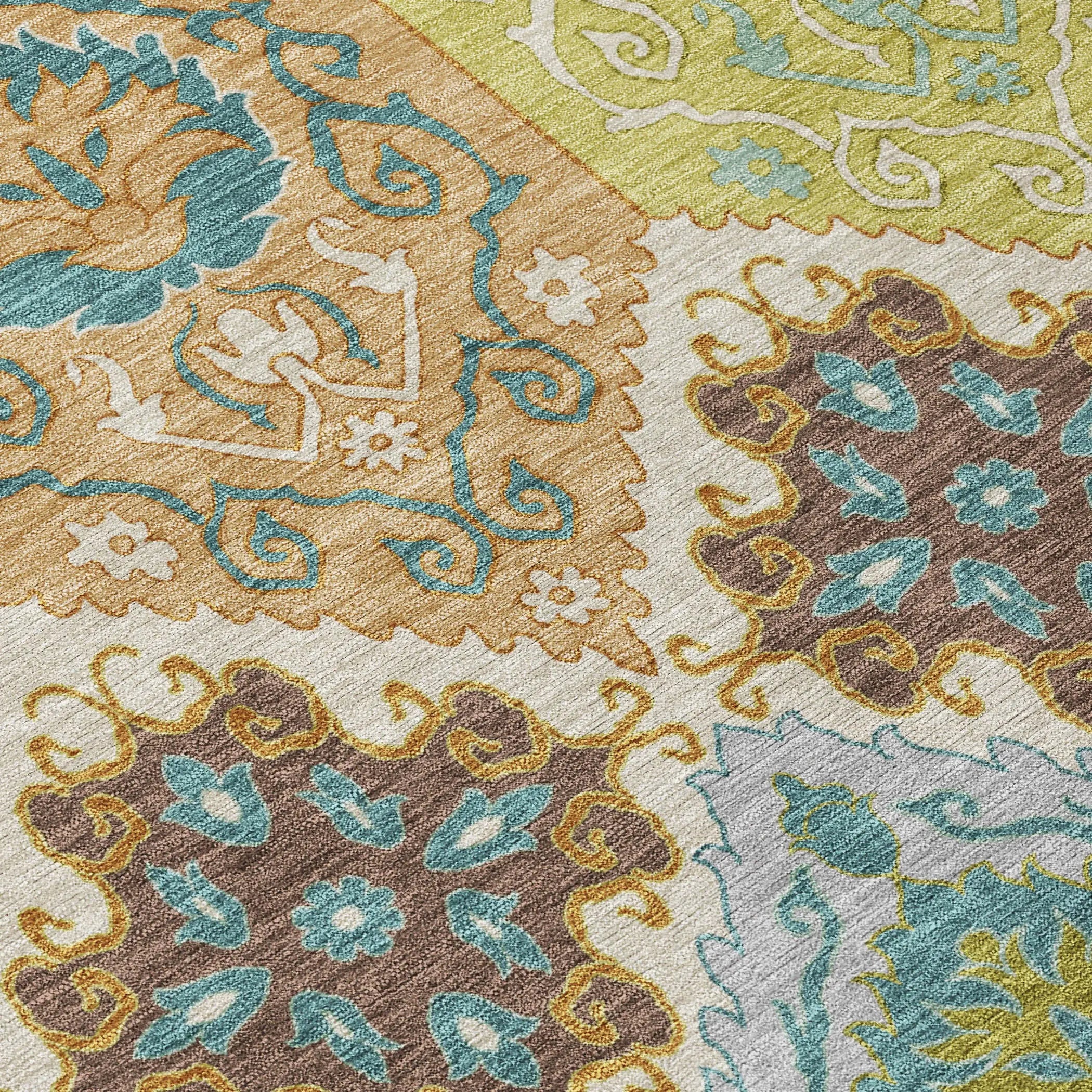 9' X 12' Beige And Brown Geometric Washable Indoor Outdoor Area Rug Homeroots Outdoor
