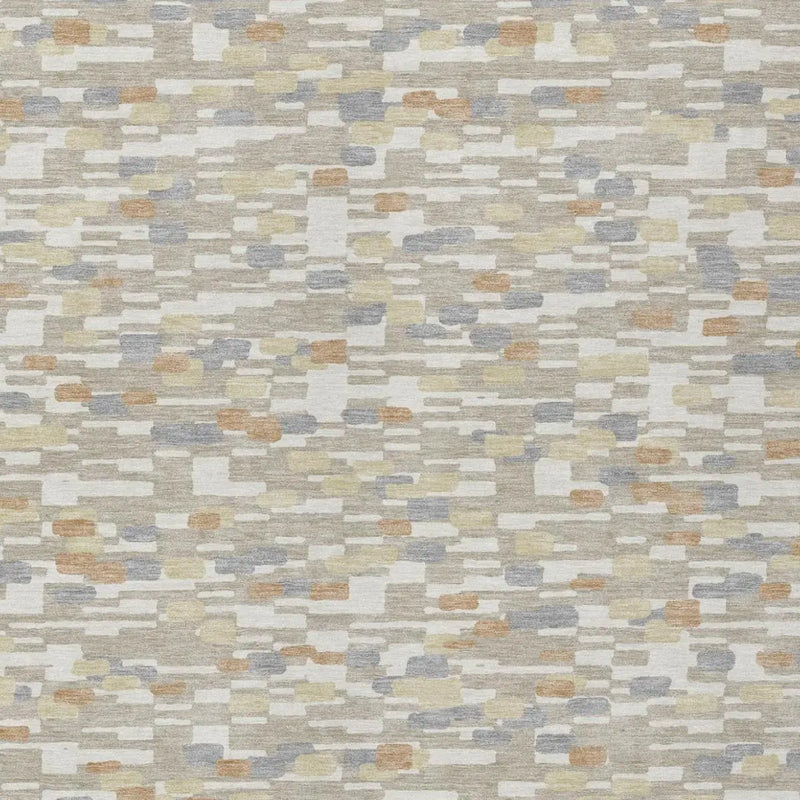 9' X 12' Beige And Brown Geometric Washable Indoor Outdoor Area Rug Homeroots Outdoor
