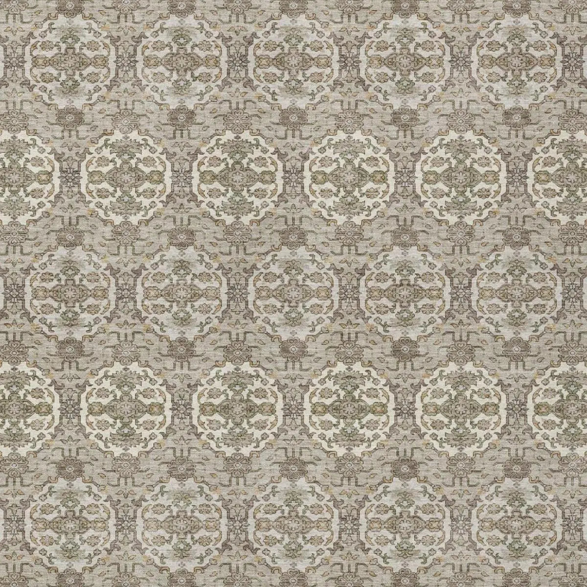 9' X 12' Beige And Brown Striped Washable Indoor Outdoor Area Rug Homeroots Outdoor