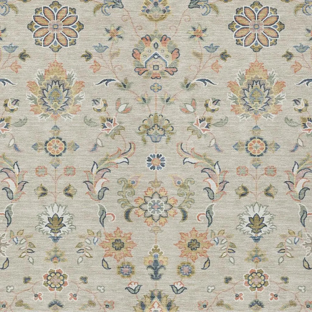 9' X 12' Beige And Copper Abstract Washable Indoor Outdoor Area Rug Homeroots Outdoor