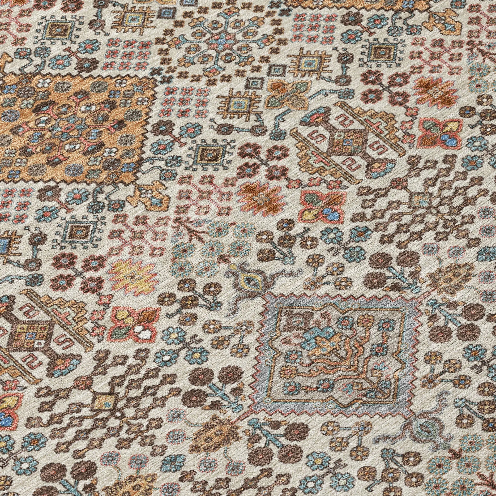 9' X 12' Beige And Copper Geometric Washable Indoor Outdoor Area Rug Homeroots Outdoor