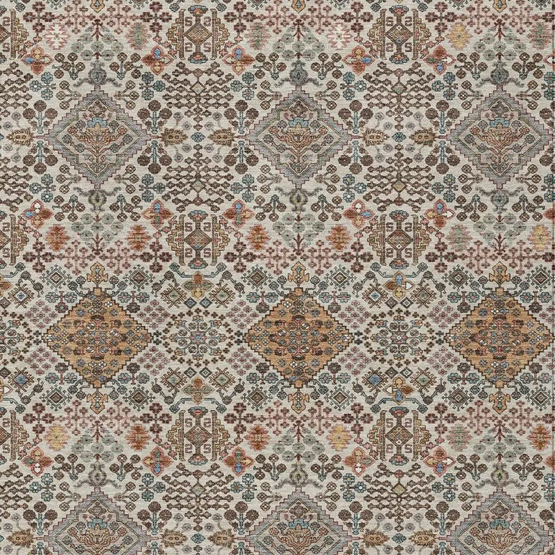 9' X 12' Beige And Copper Geometric Washable Indoor Outdoor Area Rug Homeroots Outdoor