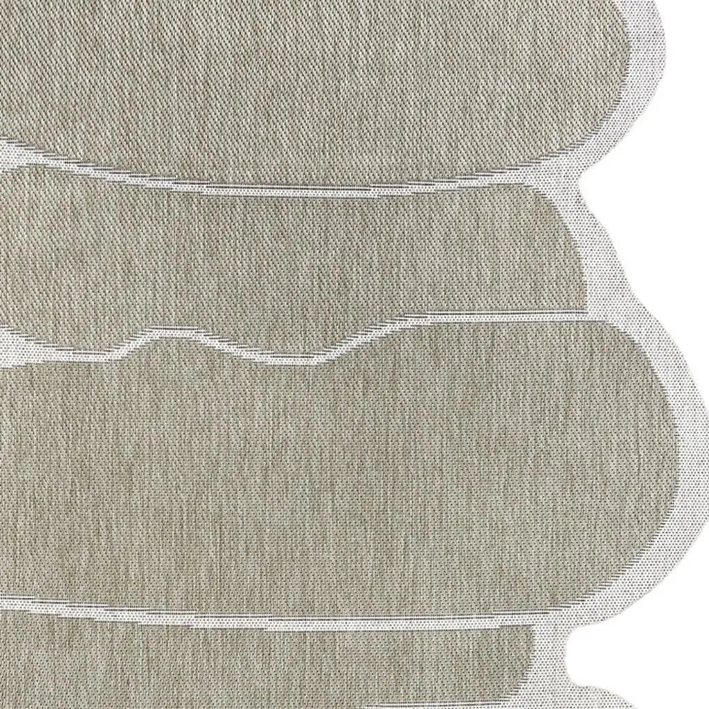 9' X 12' Beige And Cream Medallion Indoor Outdoor Area Rug Homeroots Outdoor