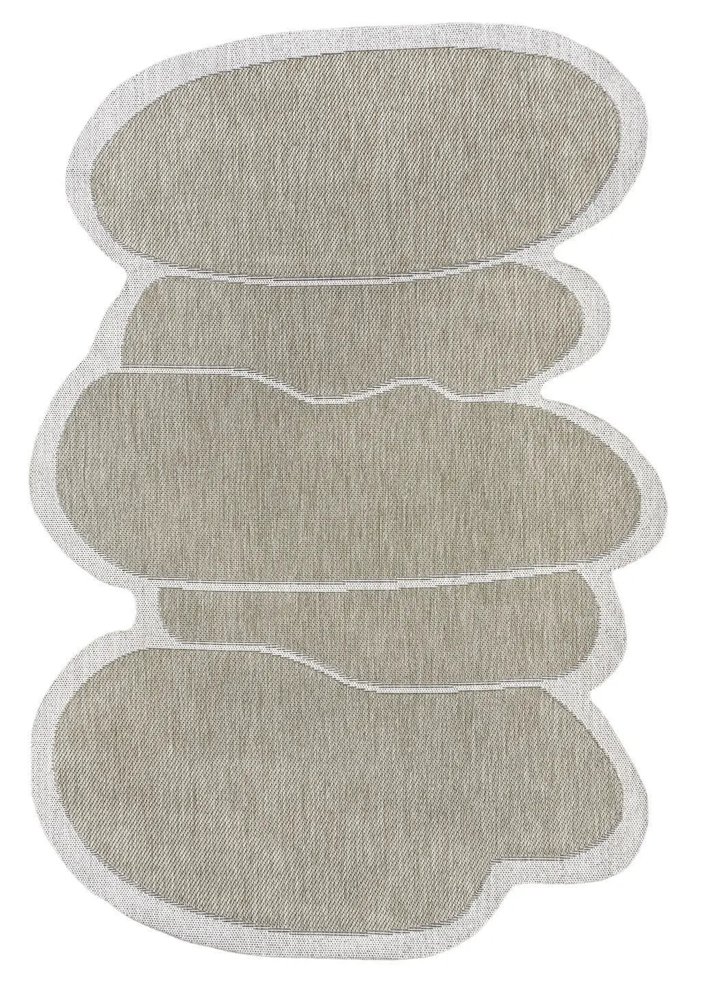 9' X 12' Beige And Cream Medallion Indoor Outdoor Area Rug Homeroots Outdoor