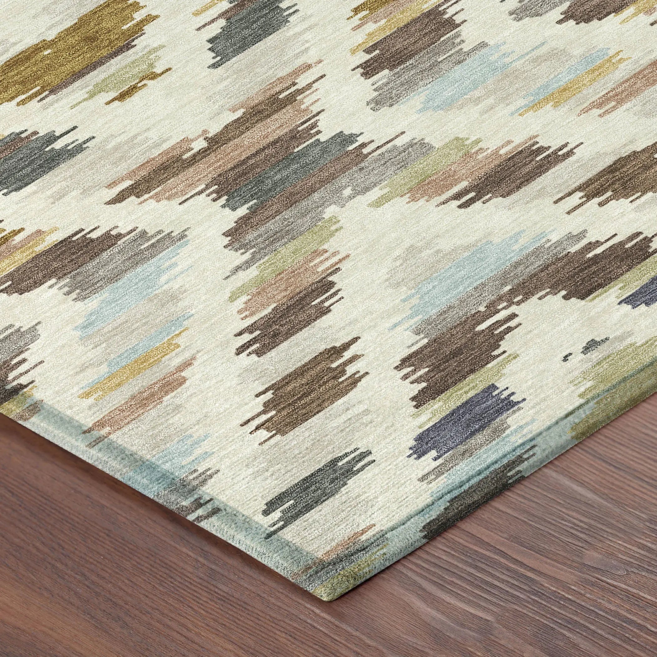 9' X 12' Beige And Green Tribal Washable Indoor Outdoor Area Rug Homeroots Outdoor