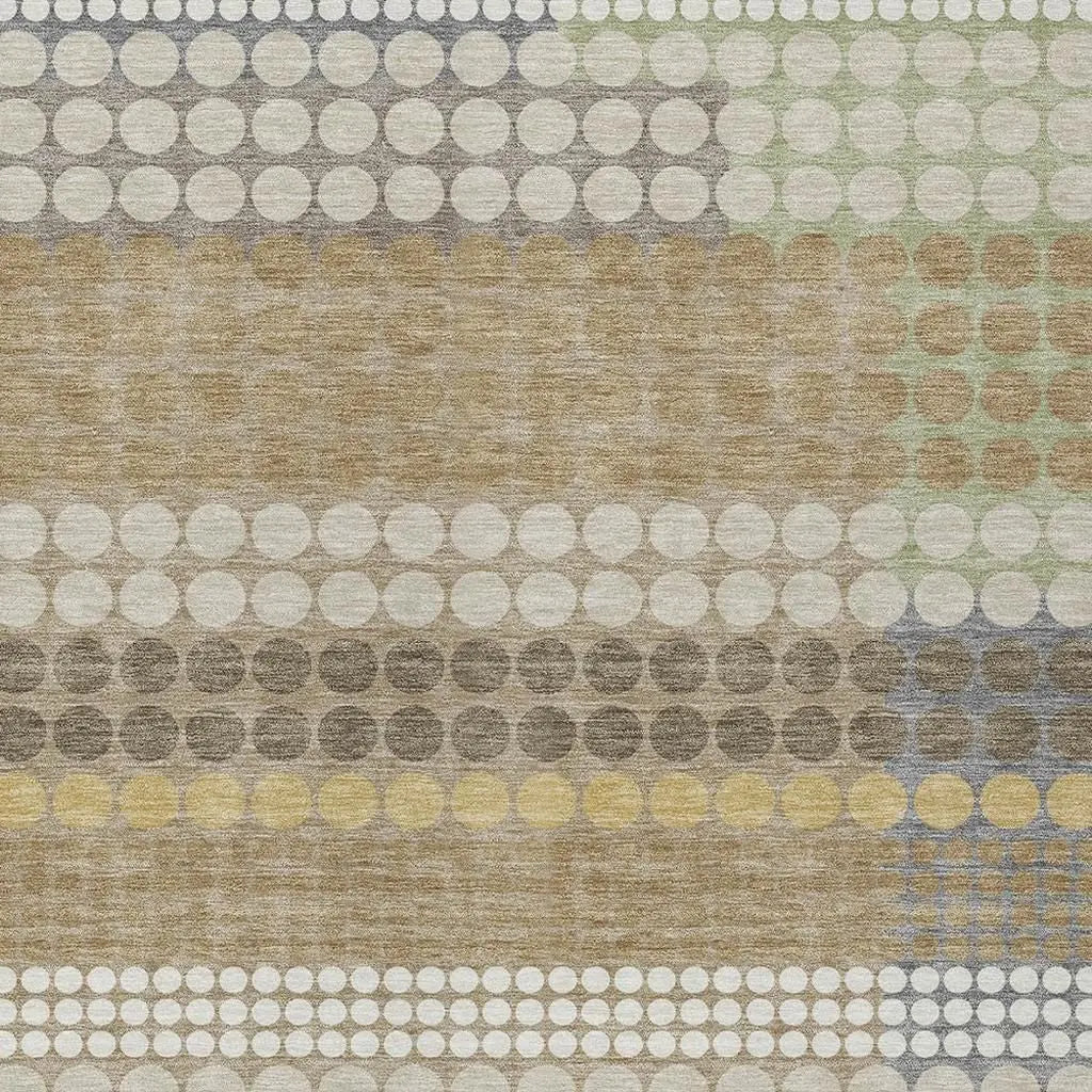 9' X 12' Beige And Ivory Geometric Washable Indoor Outdoor Area Rug Homeroots Outdoor