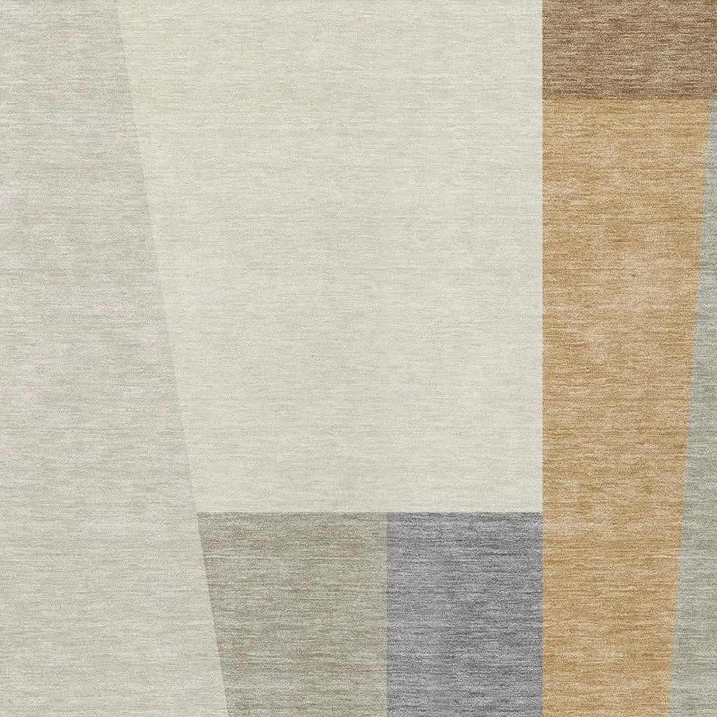 9' X 12' Beige And Ivory Geometric Washable Indoor Outdoor Area Rug Homeroots Outdoor