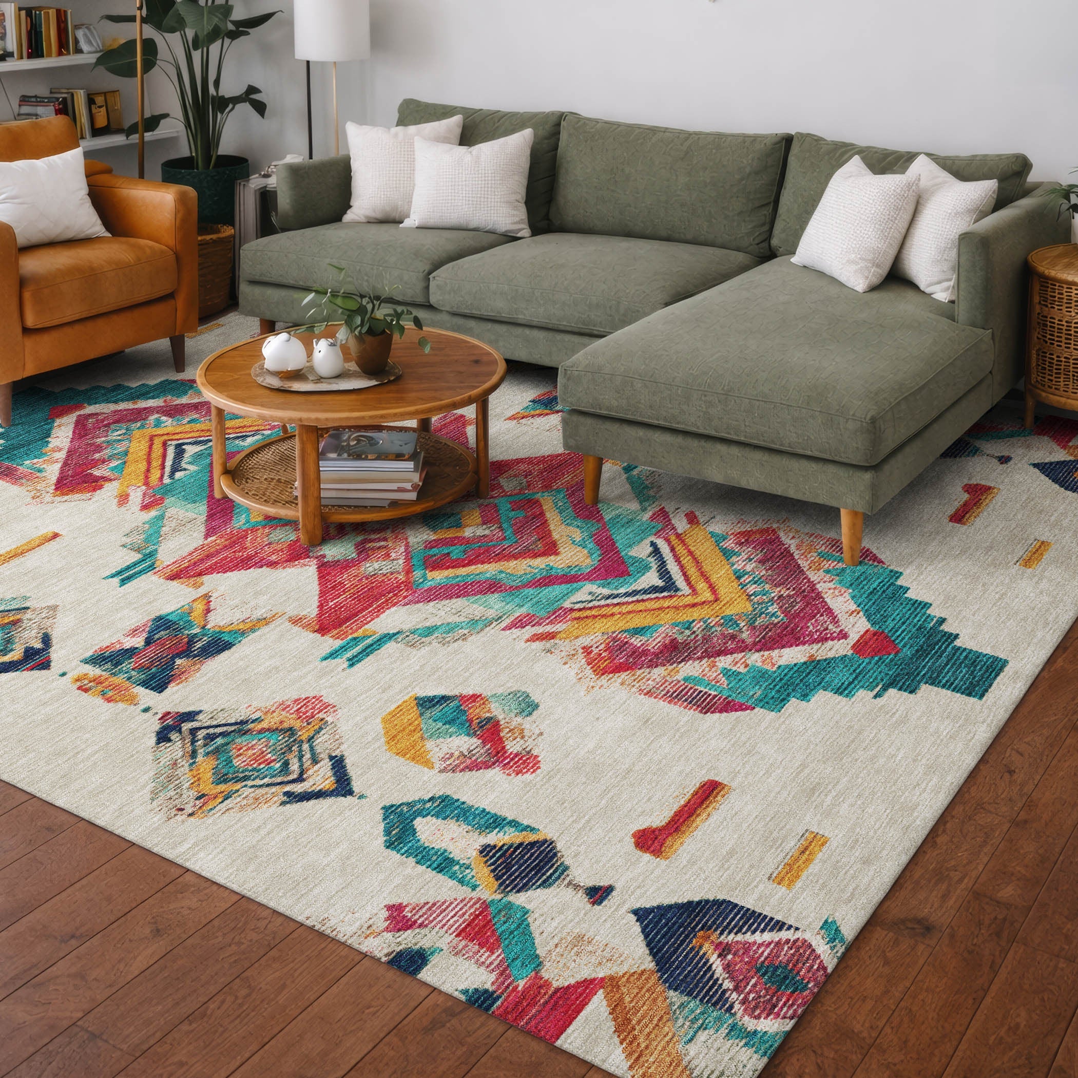 9' X 12' Beige And Ivory Tribal Washable Indoor Outdoor Area Rug Homeroots Outdoor
