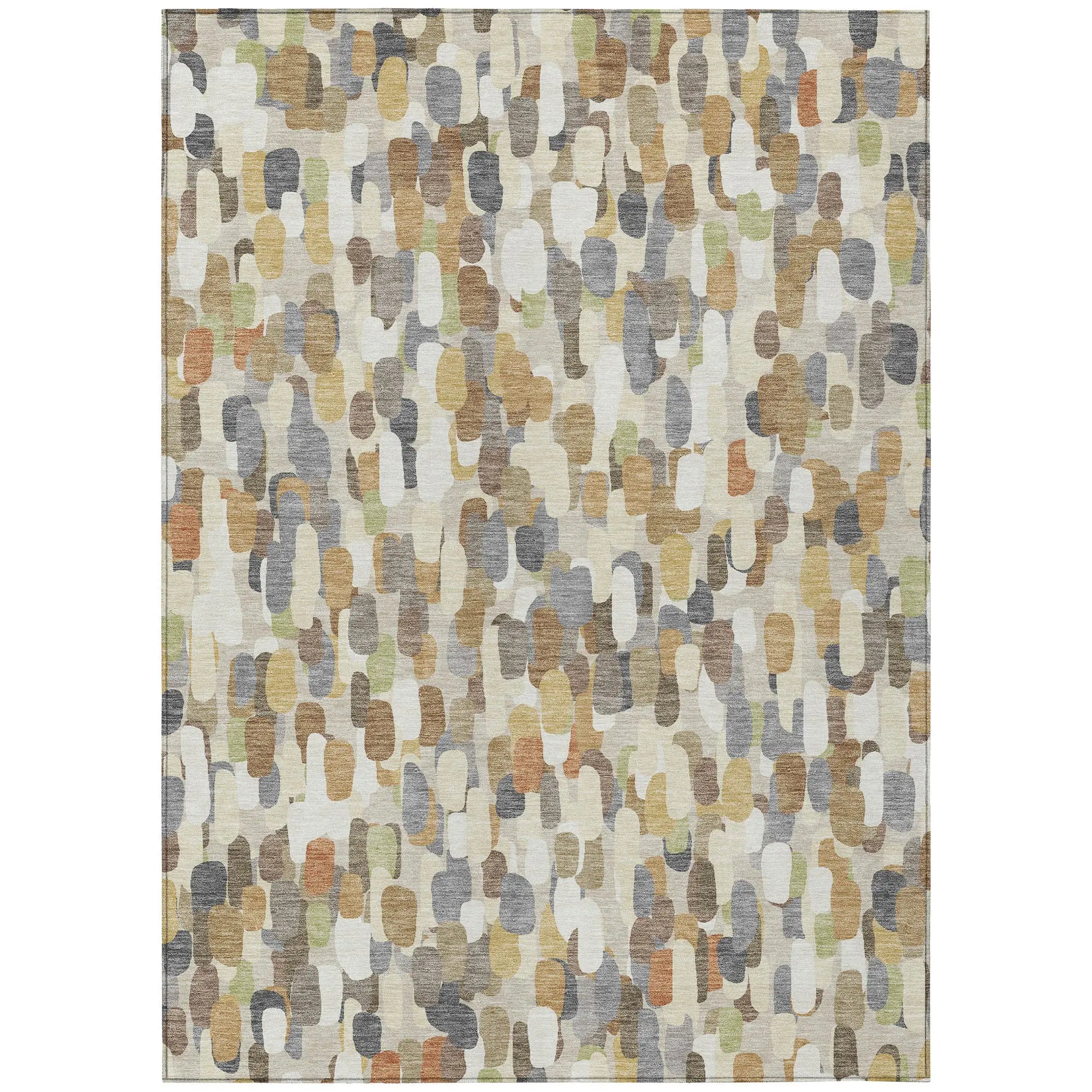 9' X 12' Beige And Taupe Abstract Washable Indoor Outdoor Area Rug Homeroots Outdoor