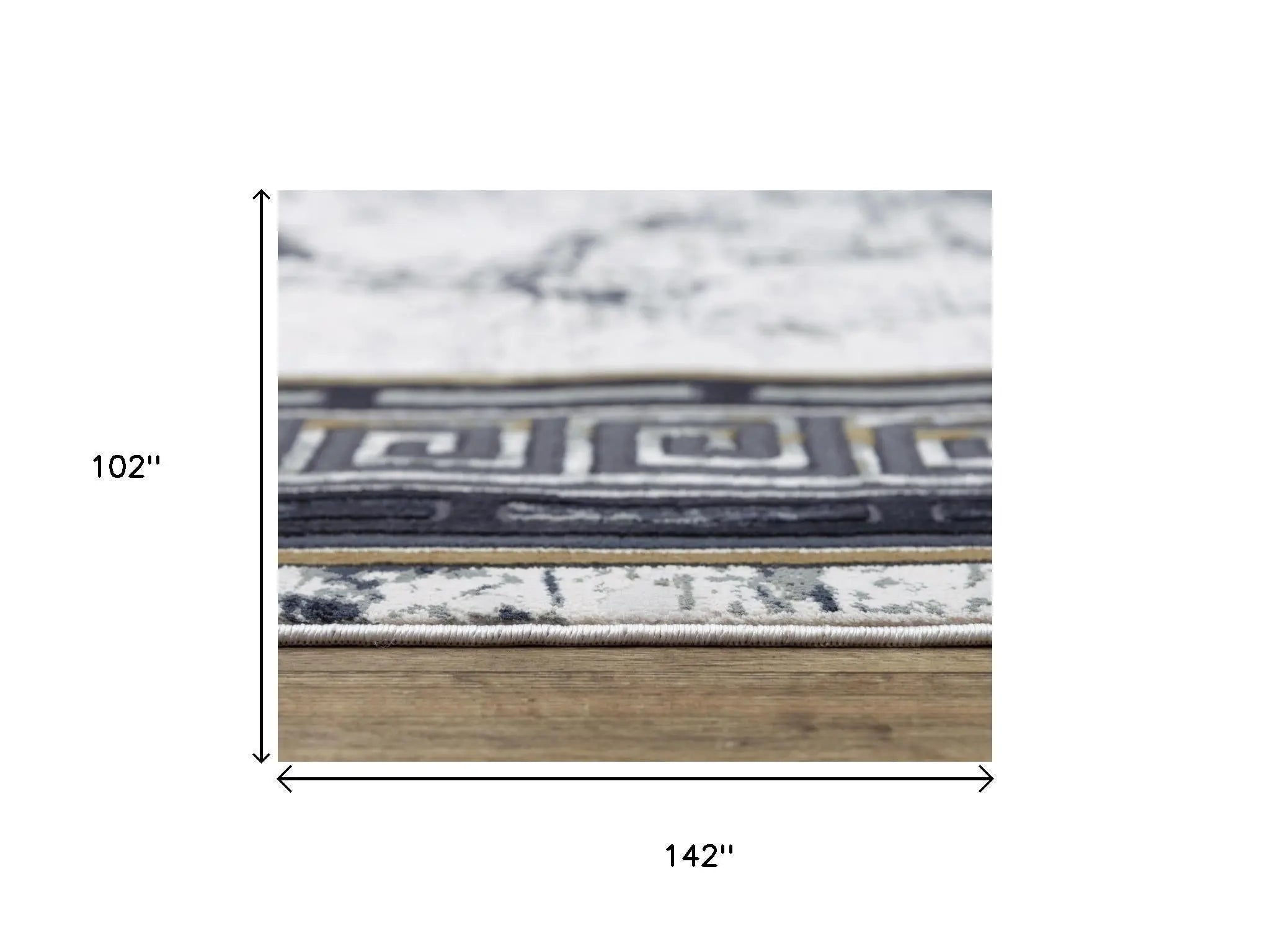 9' X 12' Black And Beige Oriental Area Rug Homeroots Home Decor