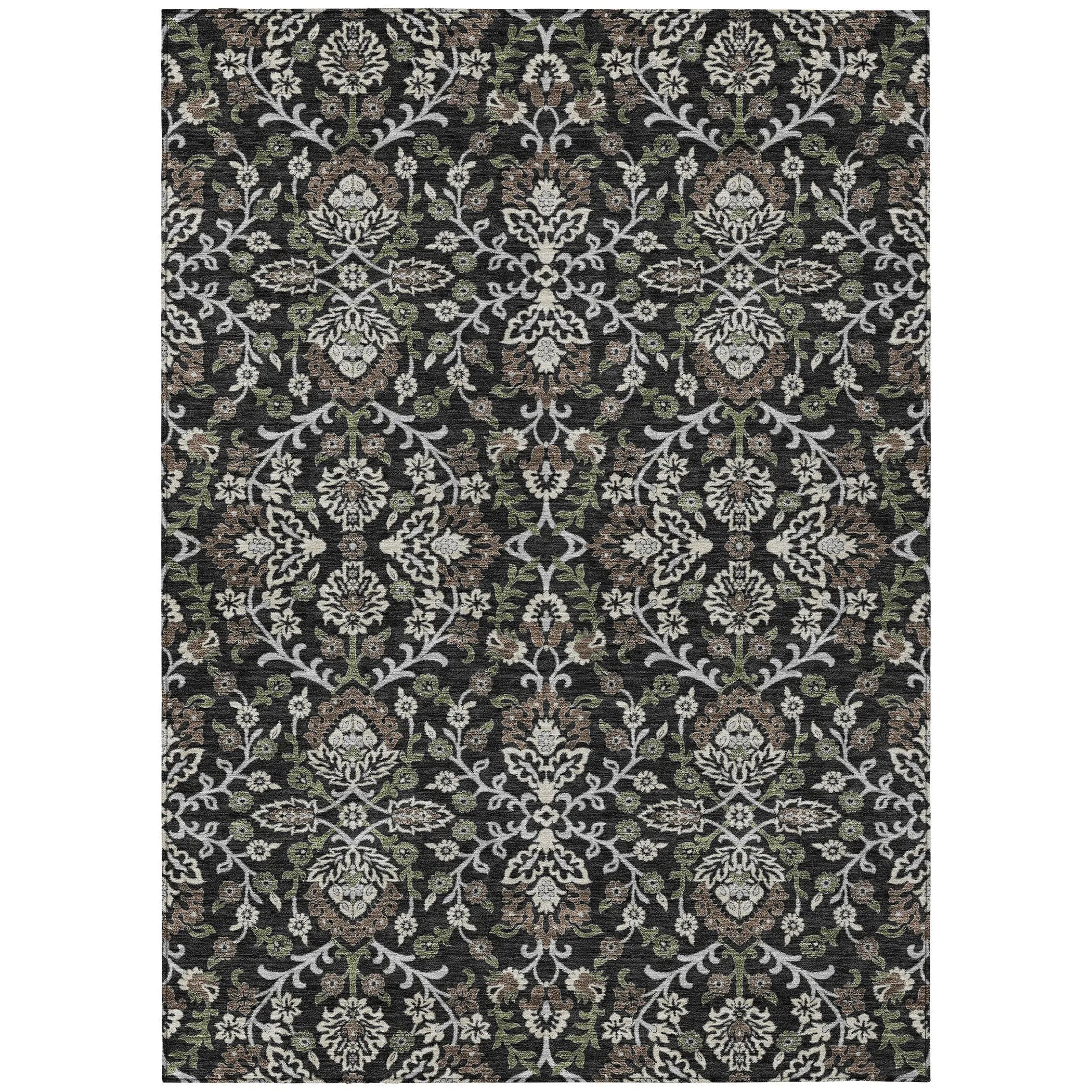 9' X 12' Black And Graphite Geometric Washable Indoor Outdoor Area Rug Homeroots Outdoor
