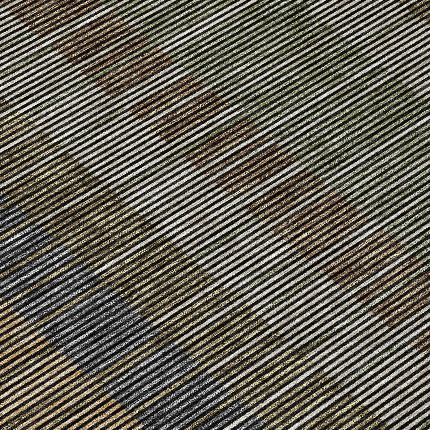 9' X 12' Black And Graphite Striped Washable Indoor Outdoor Area Rug Homeroots Outdoor