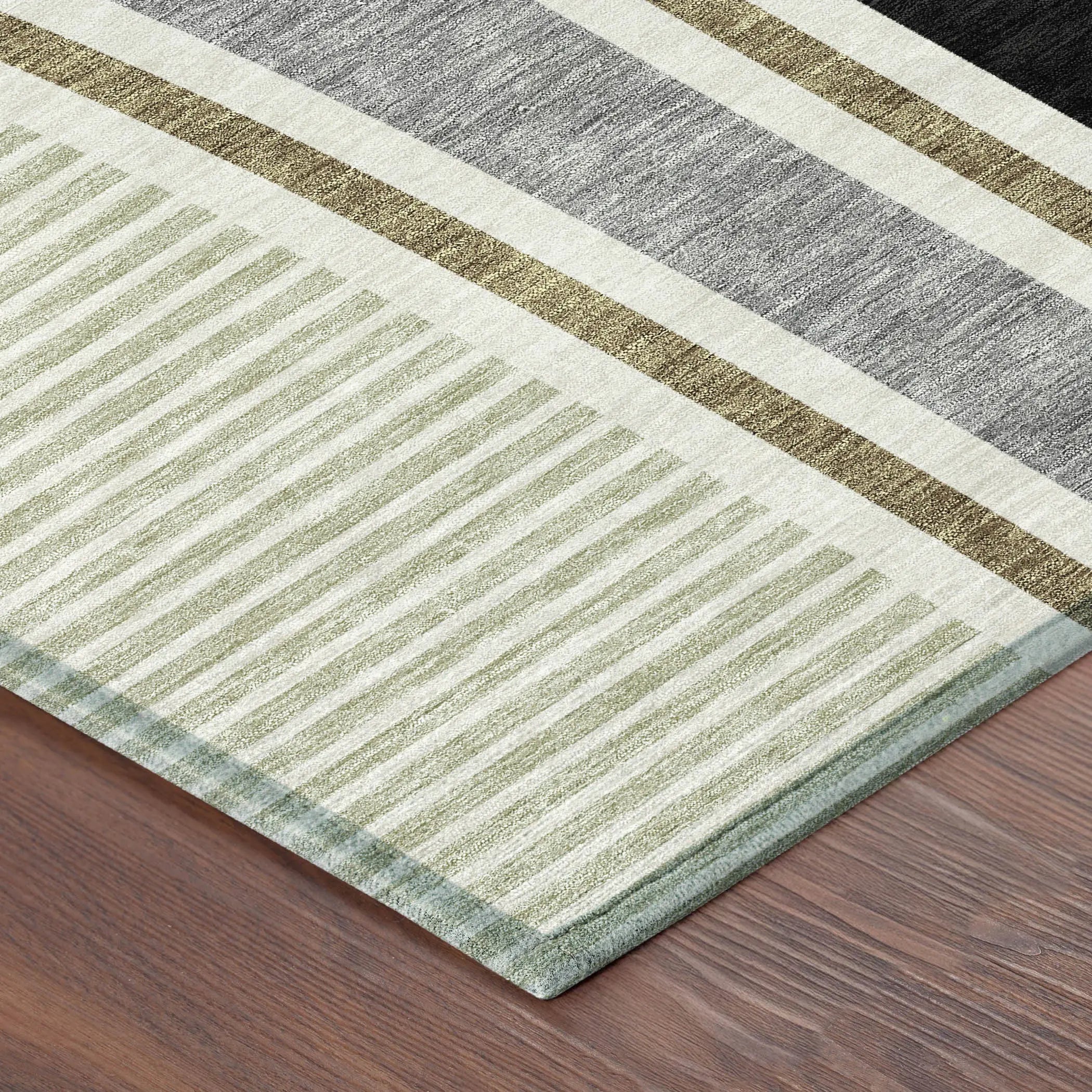 9' X 12' Black And Gray Geometric Washable Indoor Outdoor Area Rug Homeroots Outdoor