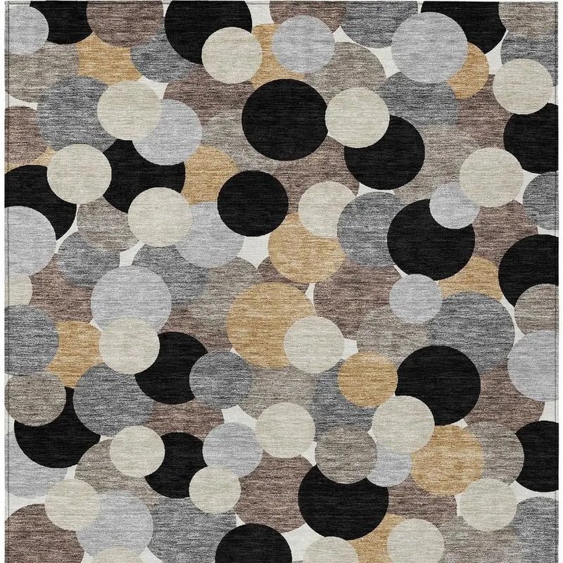 9' X 12' Black And Ivory Geometric Washable Indoor Outdoor Area Rug Homeroots Outdoor
