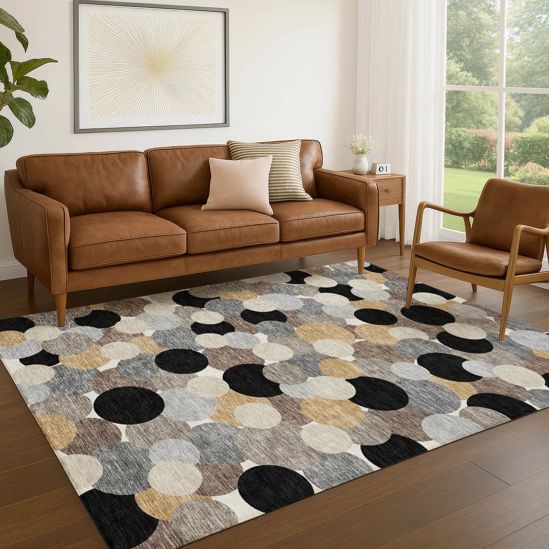 9' X 12' Black And Ivory Geometric Washable Indoor Outdoor Area Rug Homeroots Outdoor