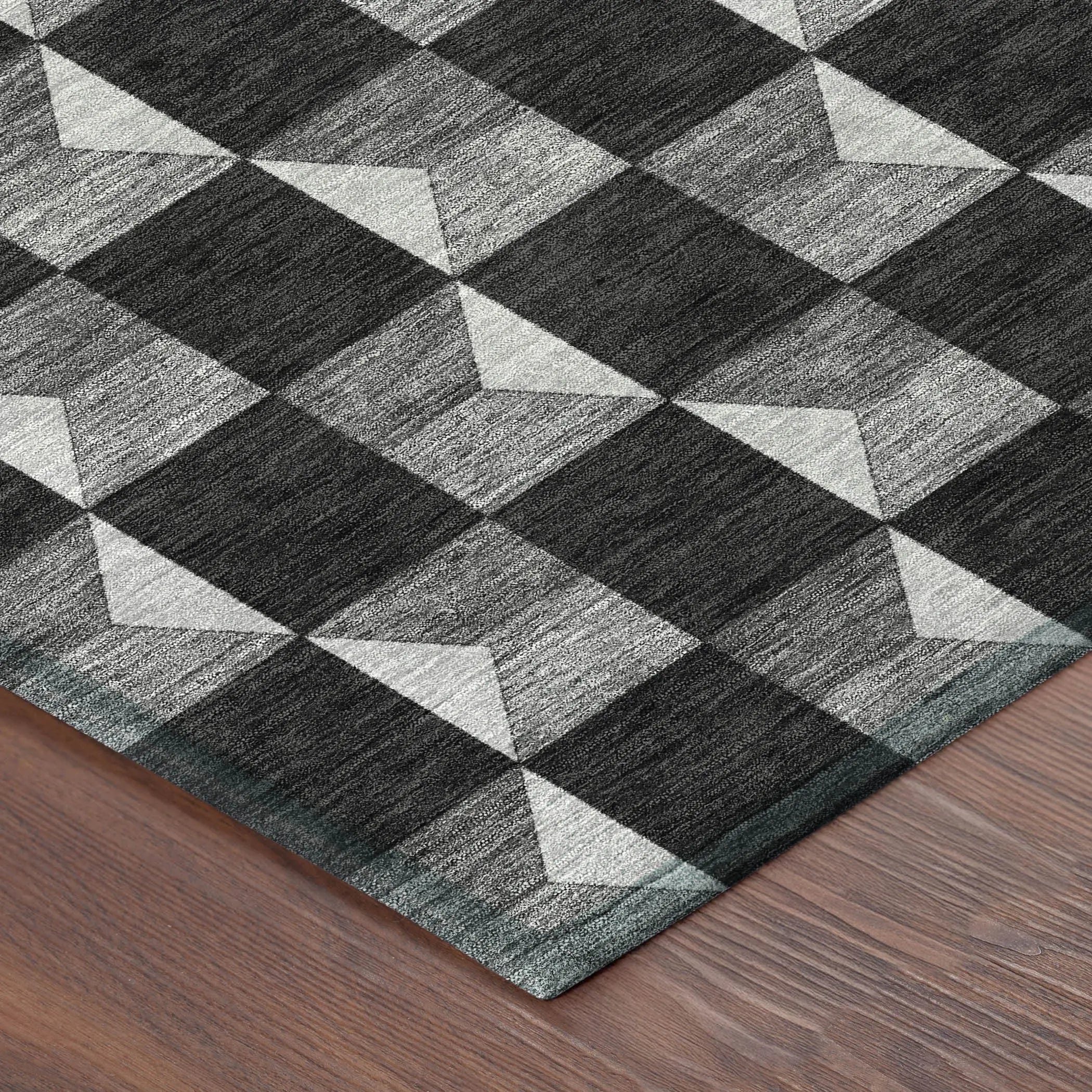 9' X 12' Black And Ivory Geometric Washable Indoor Outdoor Area Rug Homeroots Outdoor
