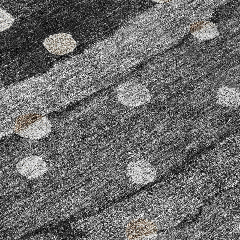 9' X 12' Black And Navy Blue Striped Washable Indoor Outdoor Area Rug Homeroots Outdoor