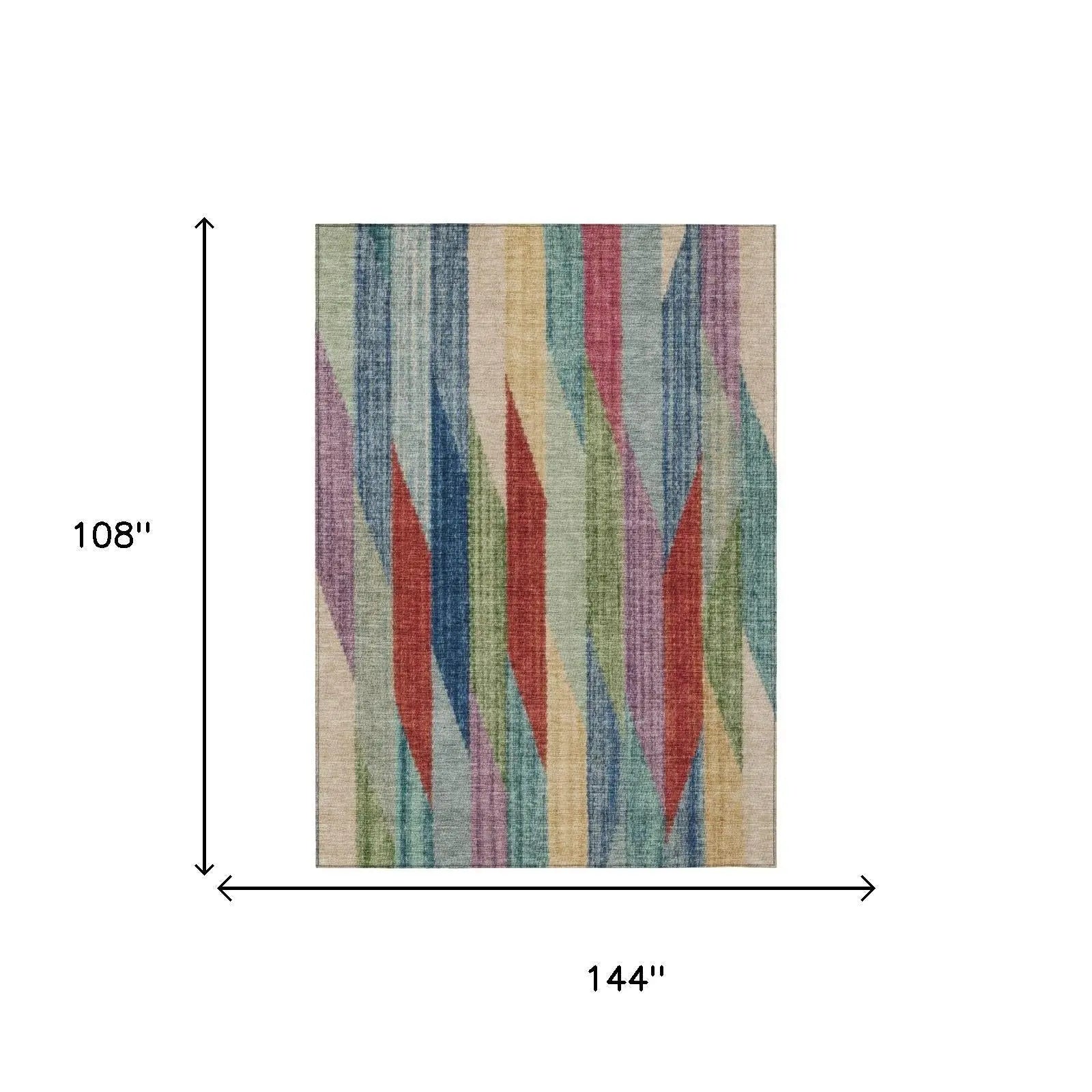 9' X 12' Blue And Gray Striped Washable Indoor Outdoor Area Rug Homeroots Outdoor
