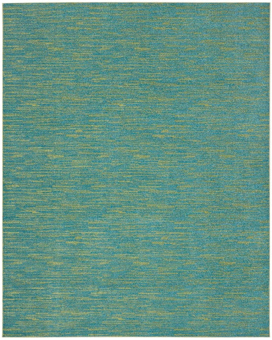9' X 12' Blue And Green Indoor Outdoor Area Rug - GreatEagleInc