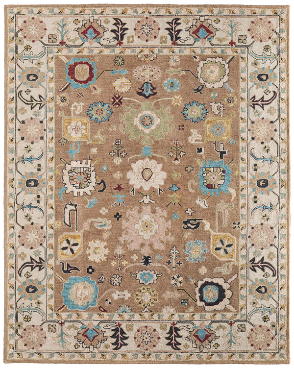 9' X 12' Blue And Ivory Wool Floral Hand Tufted Area Rug Homeroots Home Decor