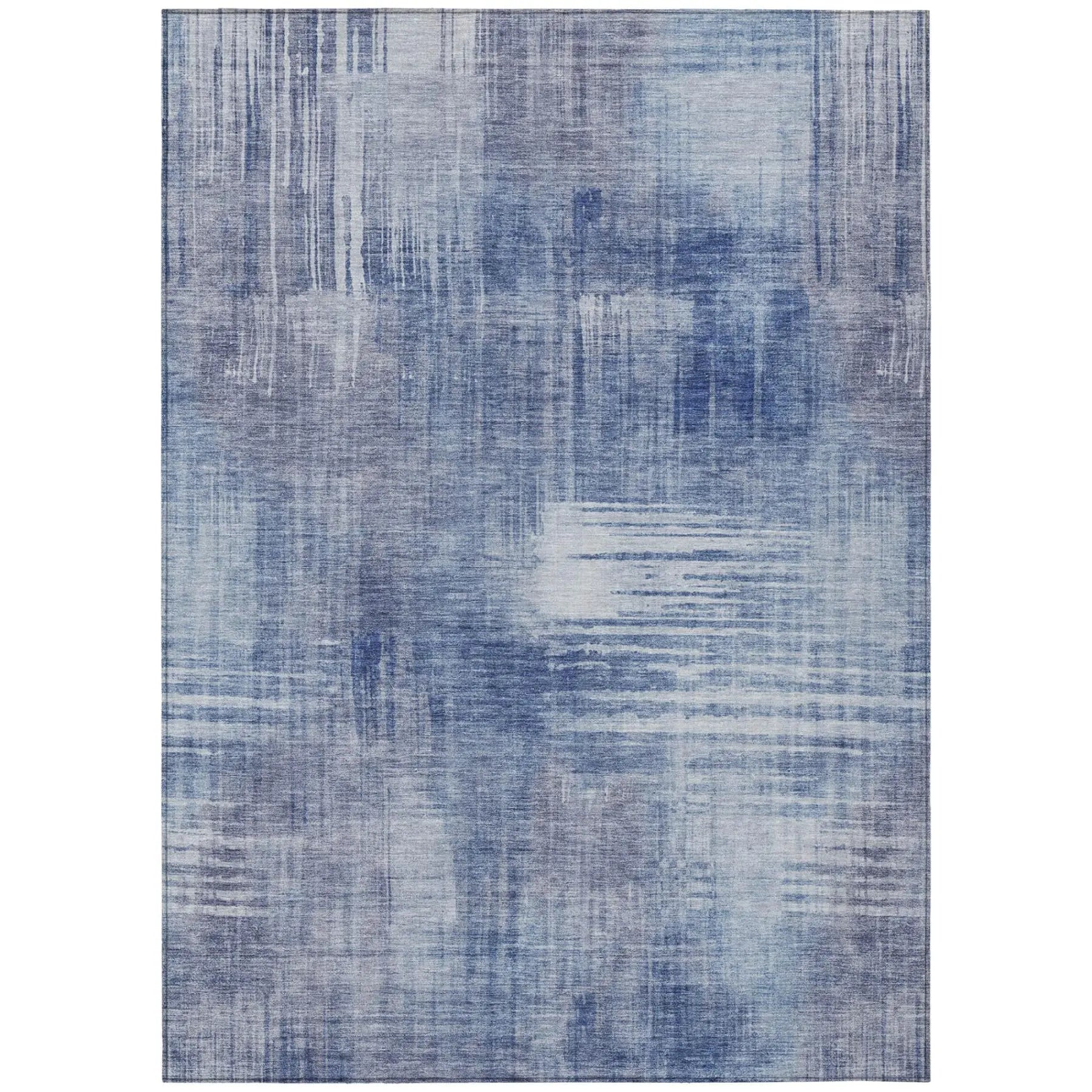 9' X 12' Blue And Lilac Abstract Washable Indoor Outdoor Area Rug Homeroots Outdoor