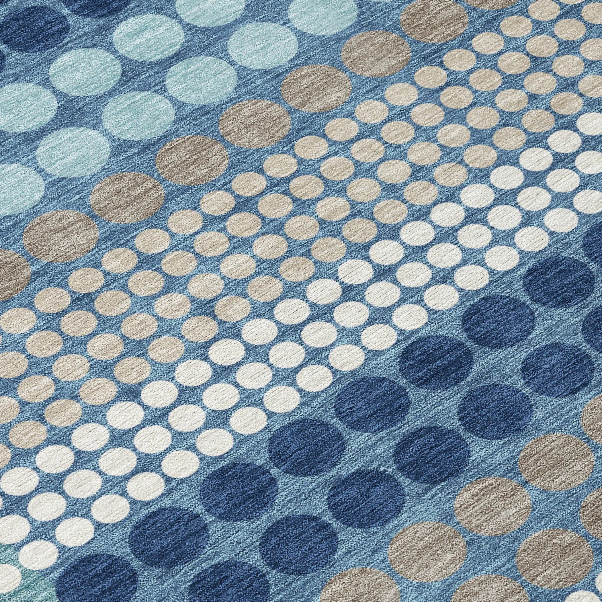 9' X 12' Blue And Navy Blue Geometric Washable Indoor Outdoor Area Rug Homeroots Outdoor
