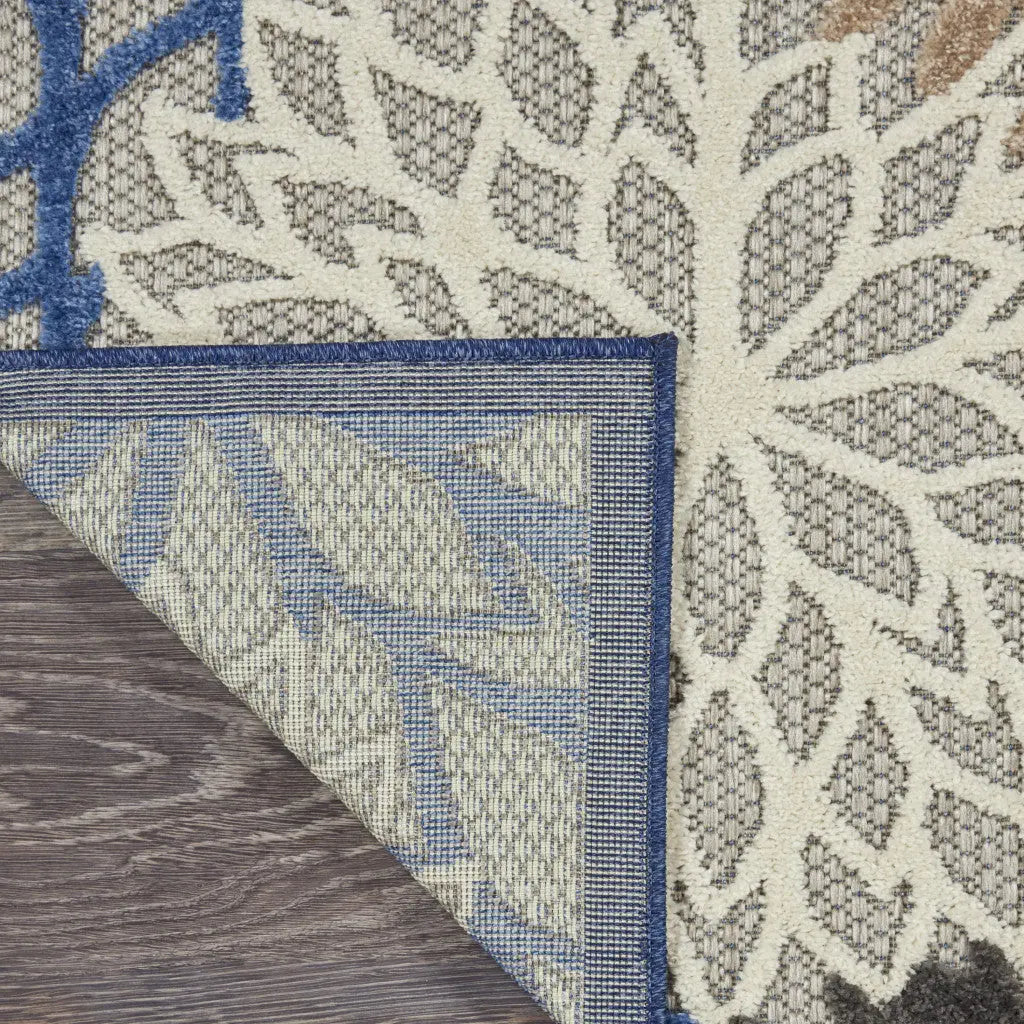 9' X 12' Blue Indoor Outdoor Area Rug - GreatEagleInc
