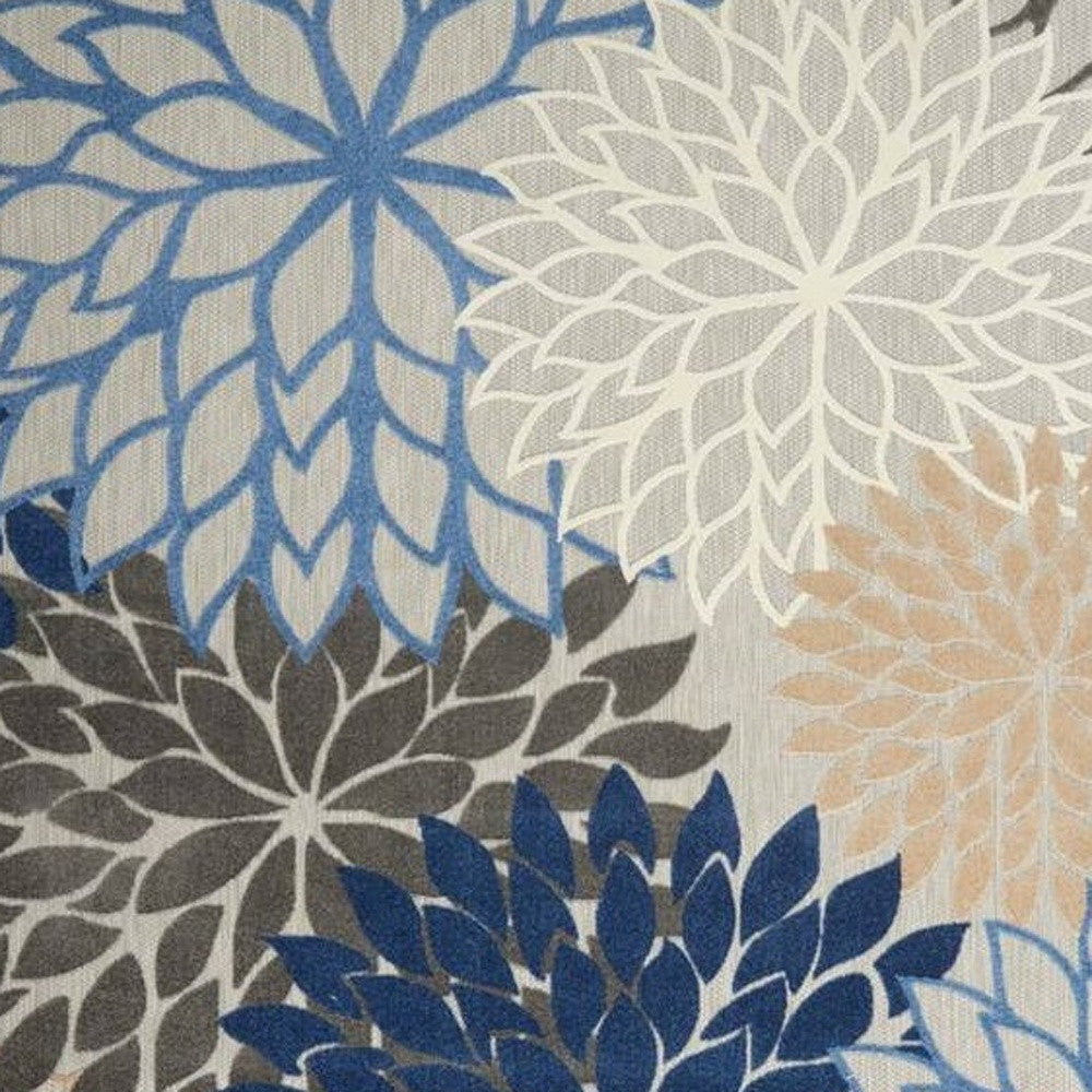 9' X 12' Blue Indoor Outdoor Area Rug - GreatEagleInc
