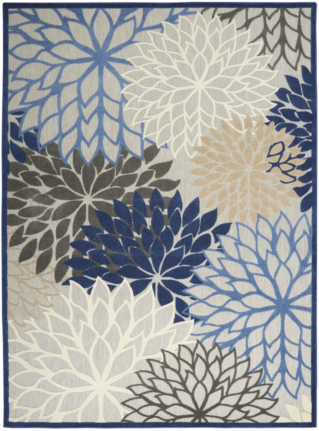 9' X 12' Blue Indoor Outdoor Area Rug - GreatEagleInc