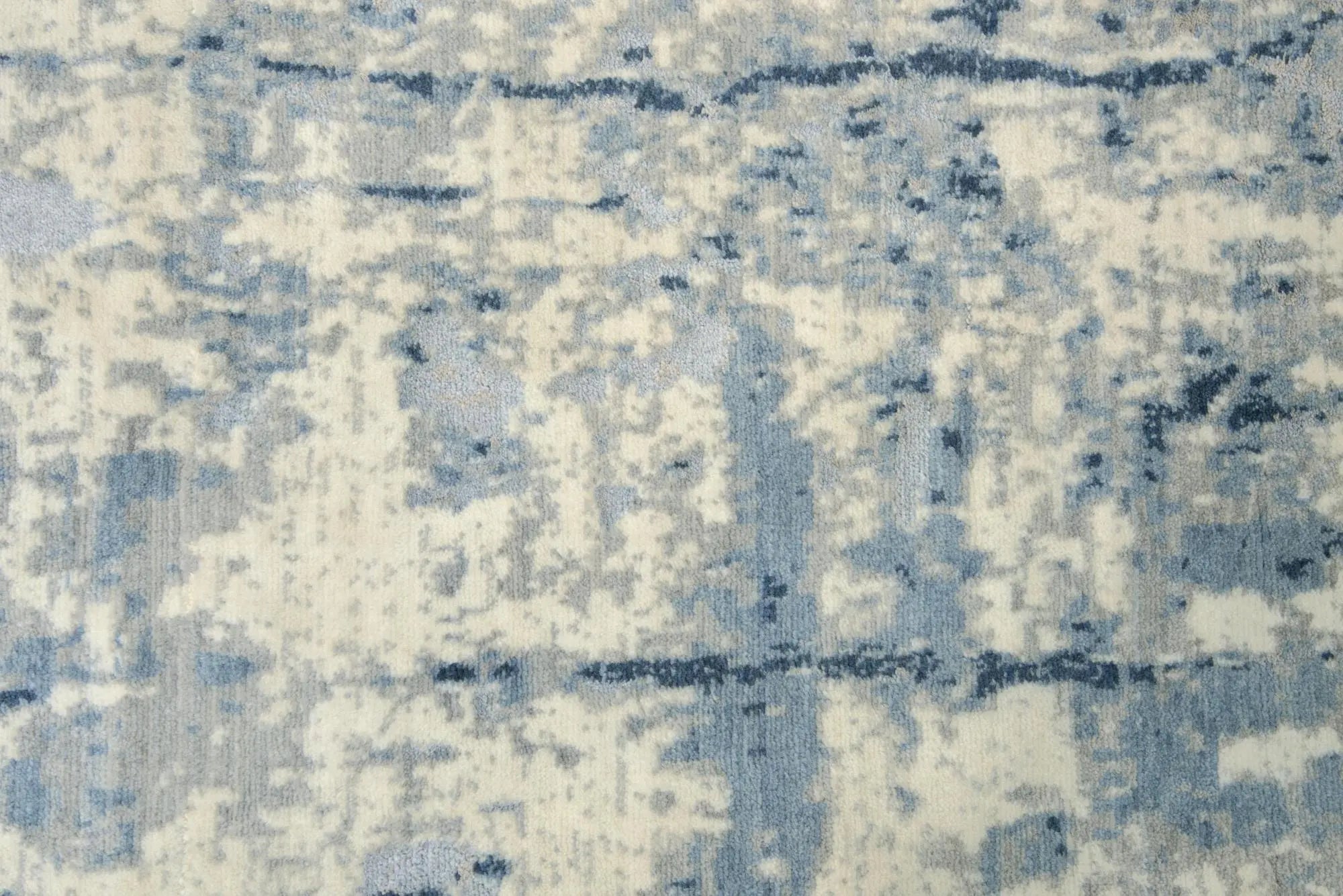 9' X 12' Blue Light Blue Gray And Ivory New Zealand Lambs Wool Abstract Hand Carved Handmade Area Rug Homeroots Home Decor