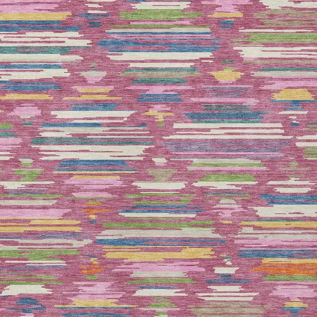 9' X 12' Blush And Ivory Southwestern Washable Indoor Outdoor Area Rug Homeroots Outdoor