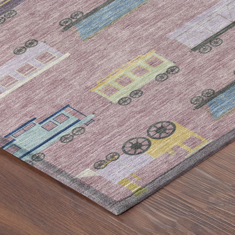 9' X 12' Blush And Pink Abstract Washable Indoor Outdoor Area Rug Homeroots Outdoor