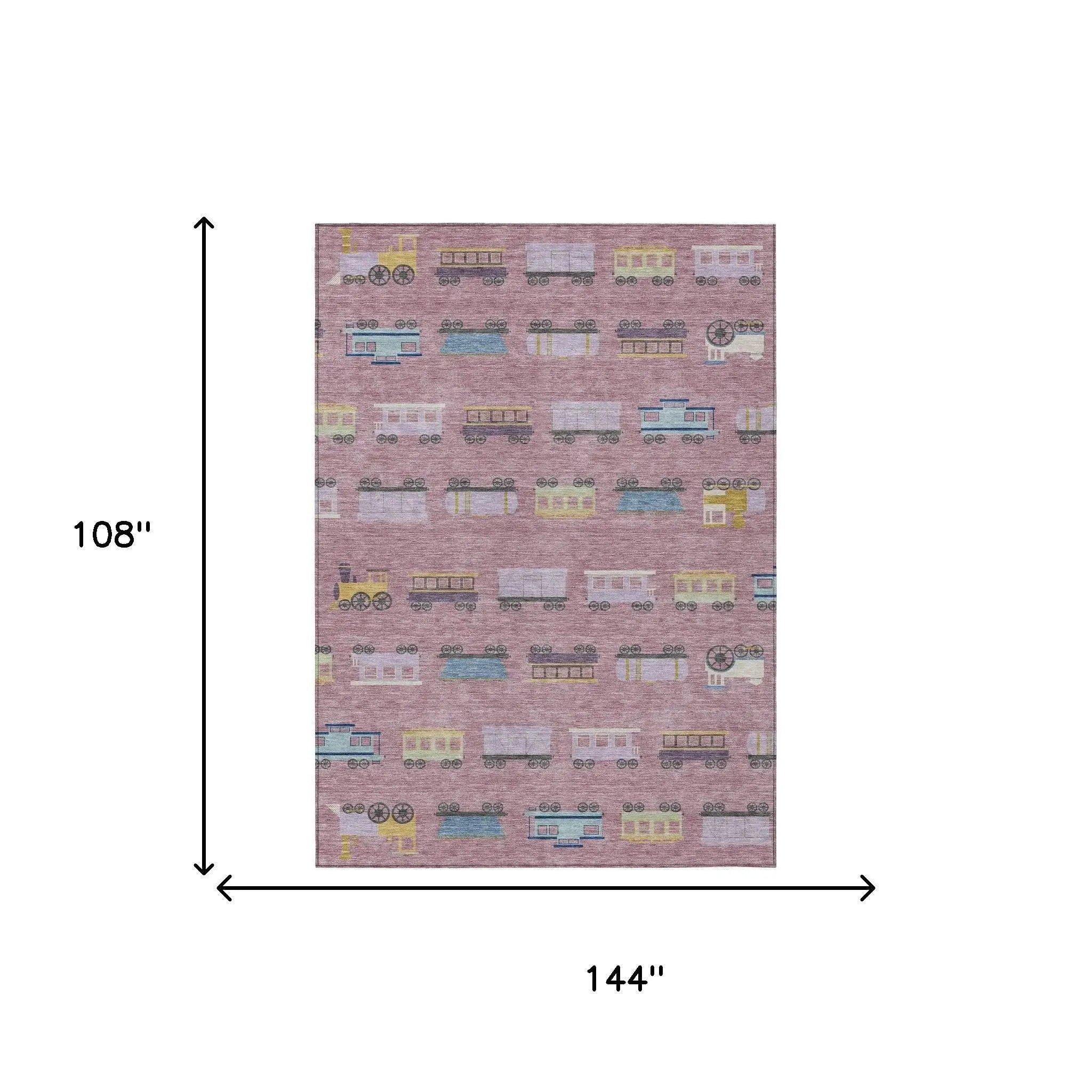 9' X 12' Blush And Pink Abstract Washable Indoor Outdoor Area Rug Homeroots Outdoor