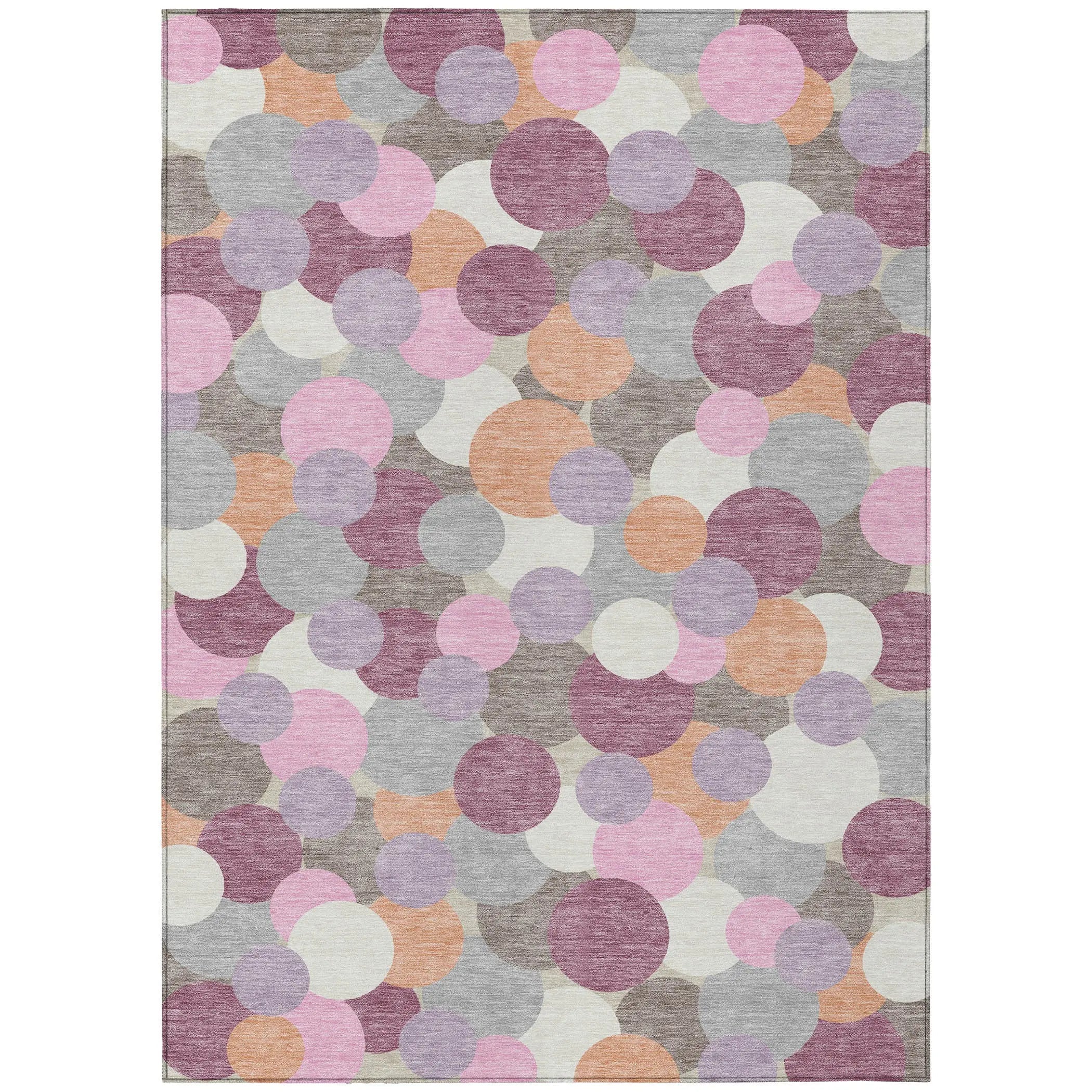 9' X 12' Blush And Pink Geometric Washable Indoor Outdoor Area Rug Homeroots Outdoor
