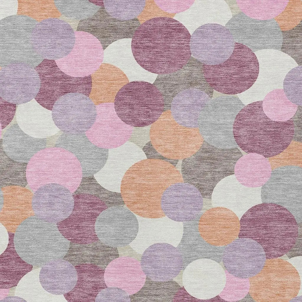 9' X 12' Blush And Pink Geometric Washable Indoor Outdoor Area Rug Homeroots Outdoor