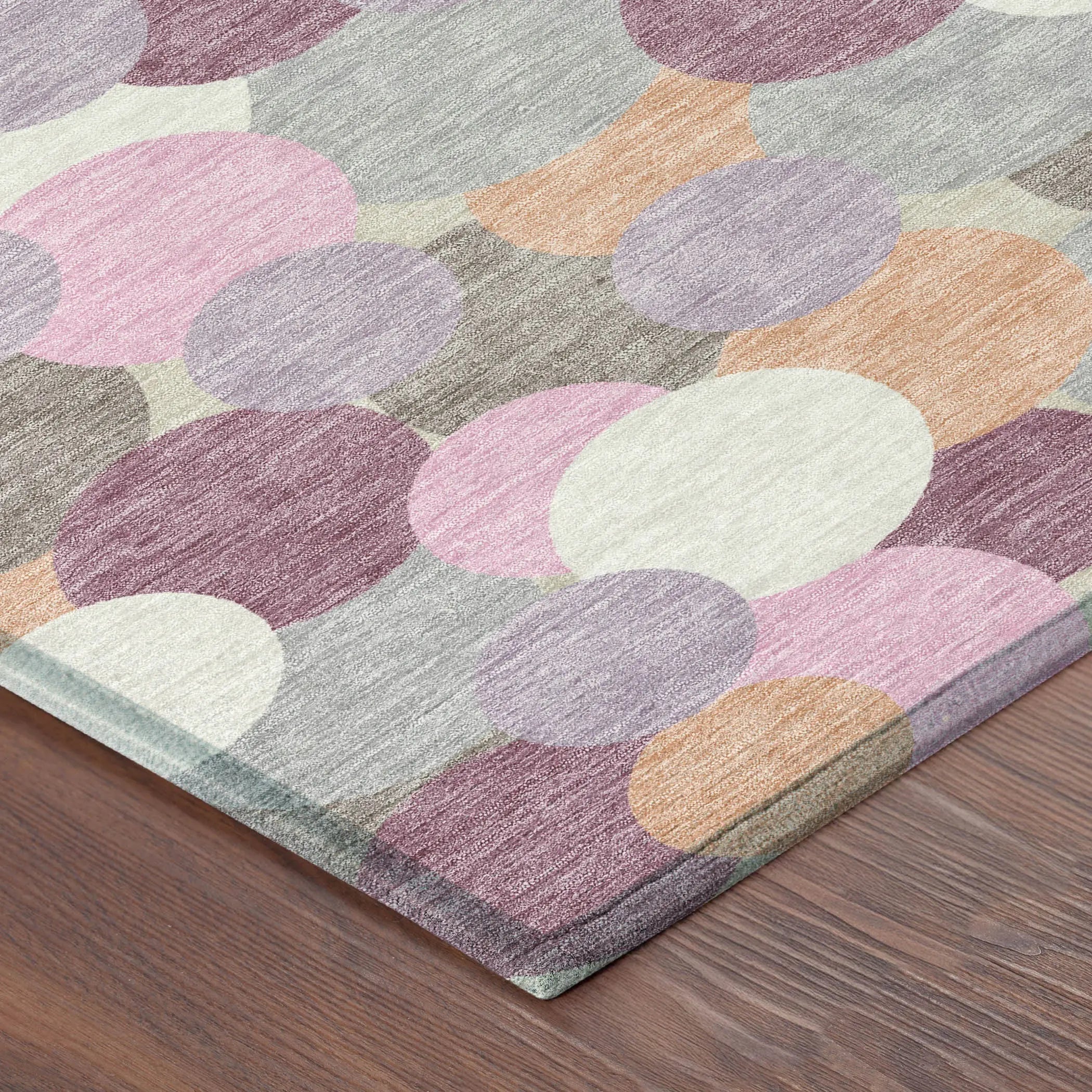 9' X 12' Blush And Pink Geometric Washable Indoor Outdoor Area Rug Homeroots Outdoor