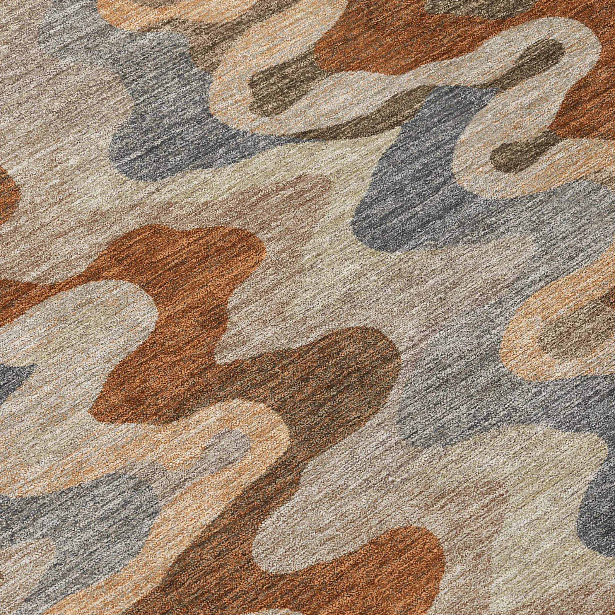 9' X 12' Brown And Chocolate Abstract Washable Indoor Outdoor Area Rug Homeroots Outdoor